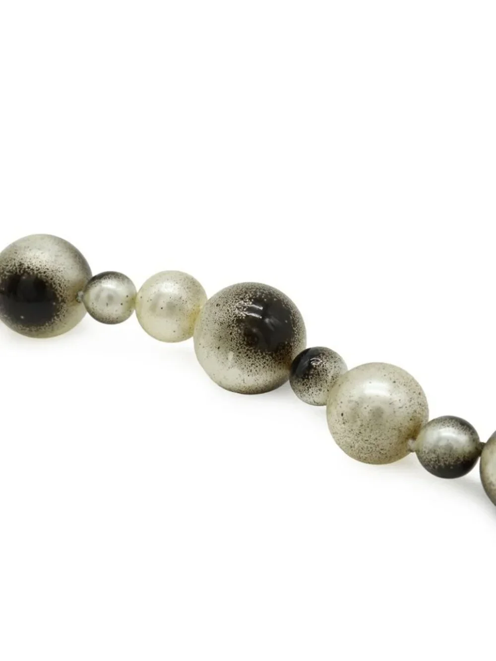 Chanel CC Logo Faux Pearl Necklace Pendant Ivory Black - Picture 5 of 7